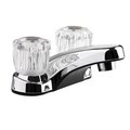 Dura Faucet RV LAVATORY FAUCET W/CRYSTAL ACRYLIC KNOBS - CHROME POLISHED DF-PL700A-CP